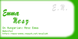 emma mesz business card
